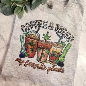 Cannabis shirt coffee cute popular cheetah print favorite plants humor